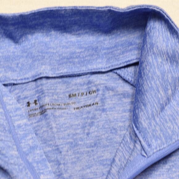 Under Armour Women 1/4 Zip Pullover Sweatshirt Polyester Blue S Loose Heatgear - Picture 8 of 8